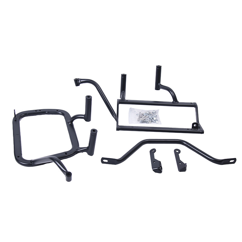 Aplicable para primavera MT450 esquivar el marco lateral de escape derecho esquivar el soporte de tubo de escape soporte de acero al carbono caja lateral caja lateral de motocicleta