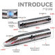 Car-to-remote control high-speed rail Fuxing single-section double-section alloy simulation car model ornaments Chenghai wholesale