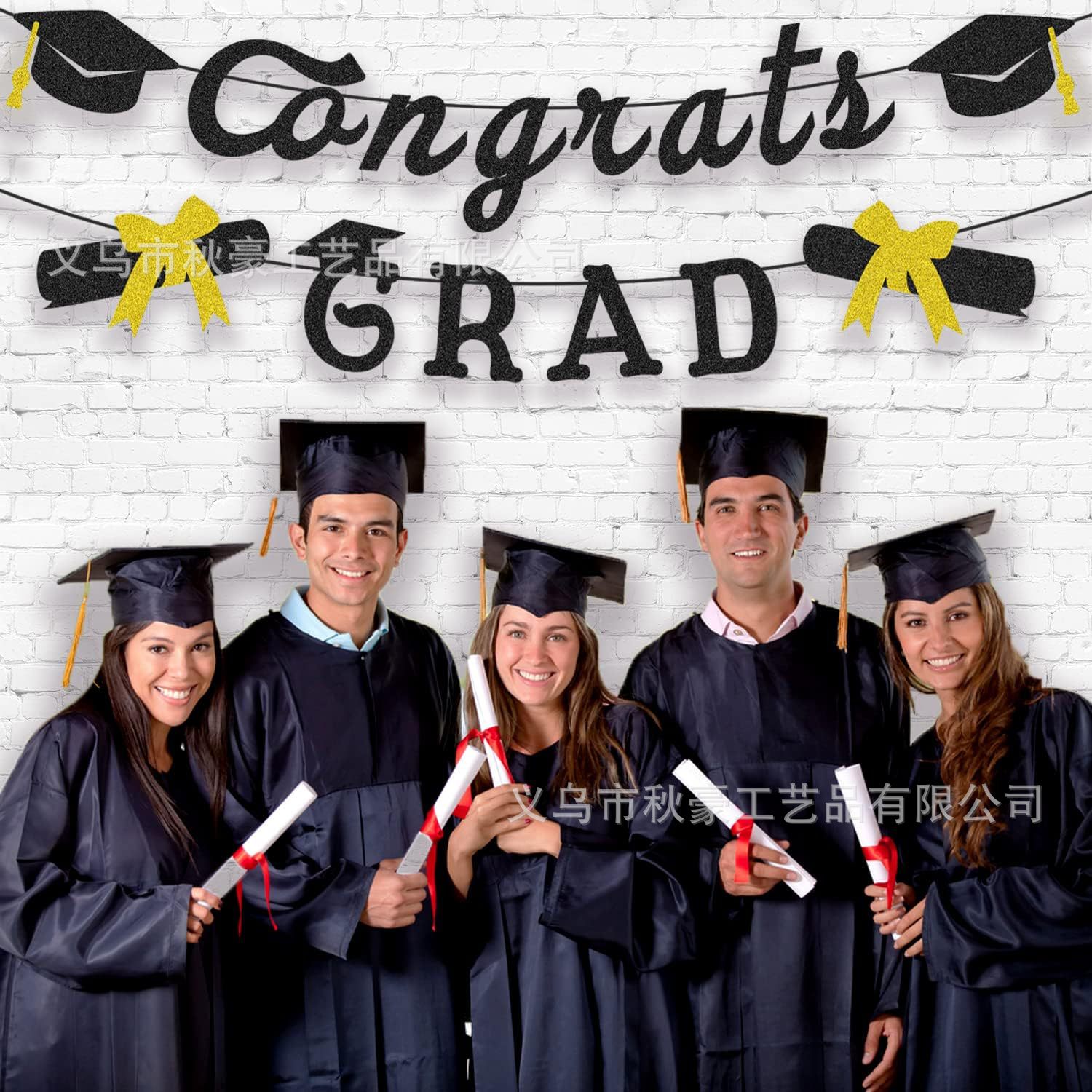 2025 nueva temporada de graduación larga bandera decoración de fiesta tira bandera