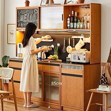 北欧实木餐边柜 家用厨房餐厅落地收纳茶水柜日式多功能操作橱柜