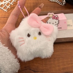 可爱星星kitty钥匙扣小清新KT猫毛绒少女挂件钥匙链学生闺蜜礼物