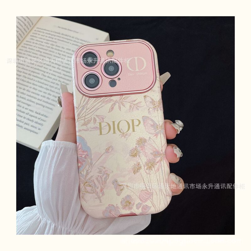 New Trendy Brand D Butterfly Flower Case Suitable for Apple 17Promax Phone Case Iphone17 Soft Case 13Pro