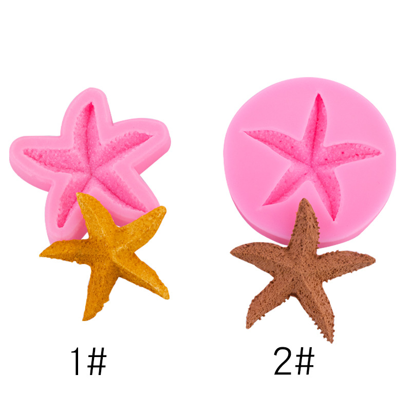 Simulación estrella de mar silicona molde aromaterapia vela yeso hecho a mano jabón fondant chocolate decoración Accesorios