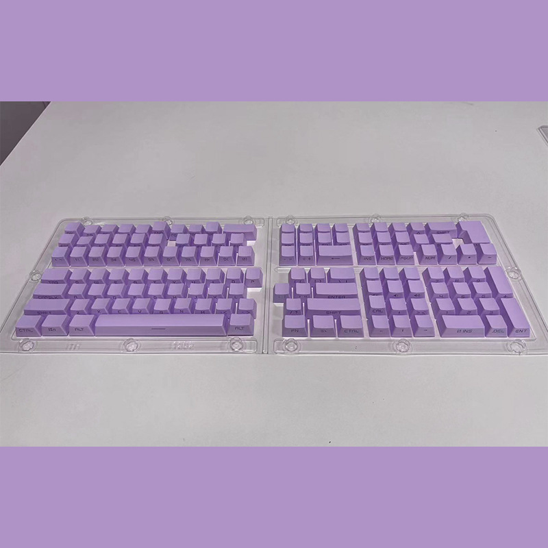 [Talla lateral 131 clave pequeño conjunto completo transparente] Tormenta roja carácter lateral de dos colores transparente teclado mecánico de dos colores keycap