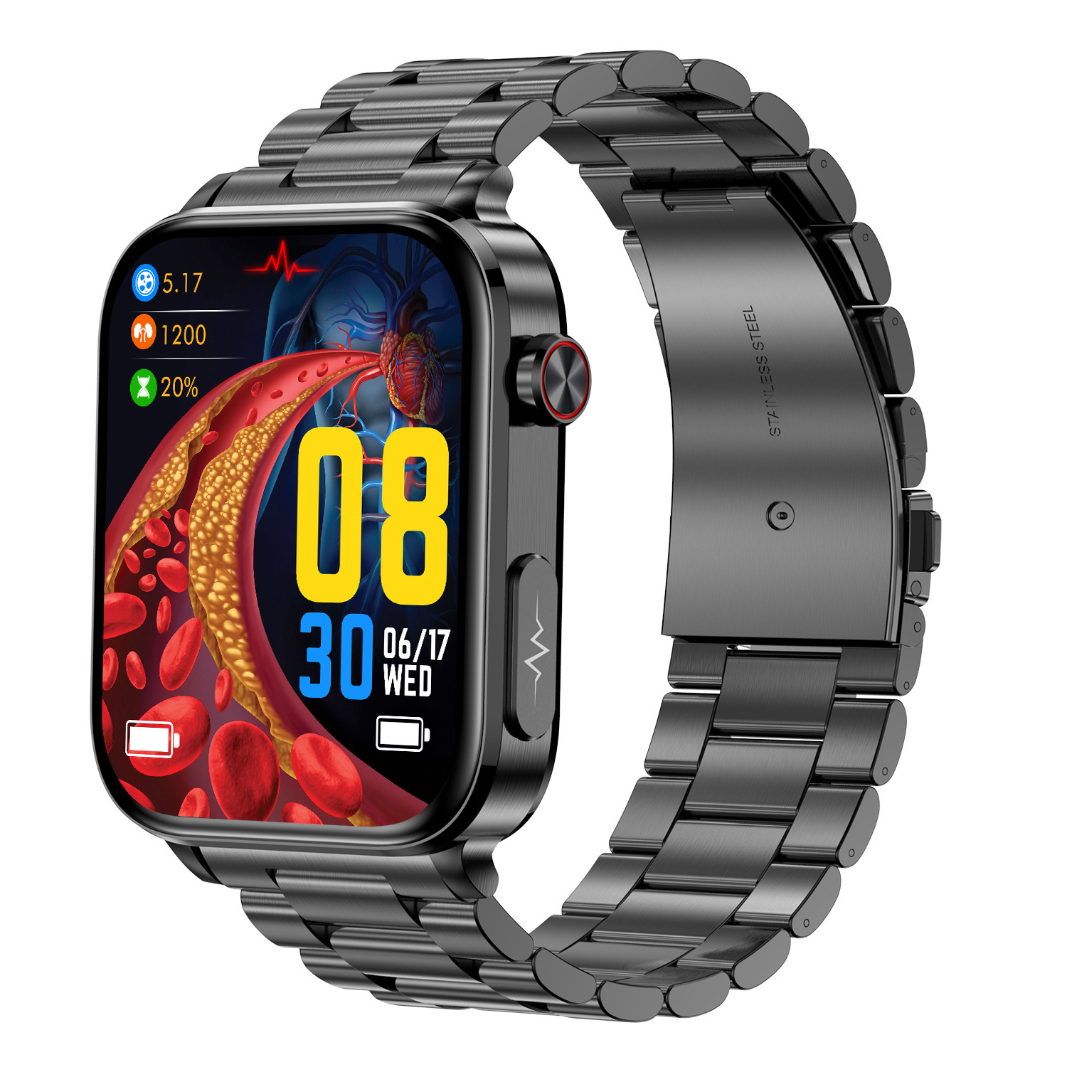 新款TK15智能手錶藍牙通話ECG心電心率體溫監測無創血糖運動計步