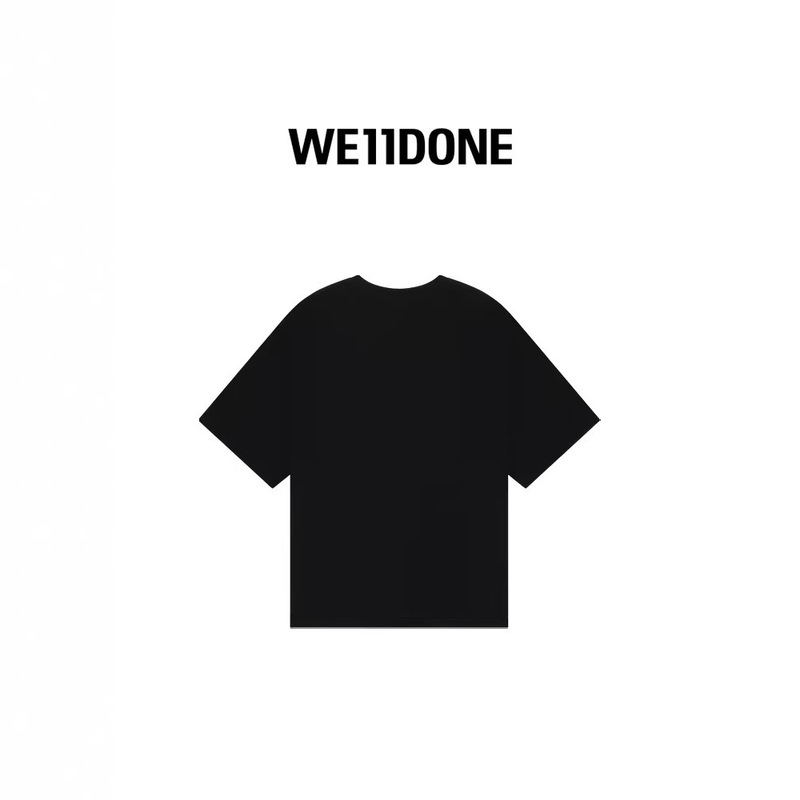 25DORA WE11DONE 韓国風半袖カップルルーズ純粋なトレンディな夏のカップル Tシャツ welldone 男性と女性のトレンド|undefined