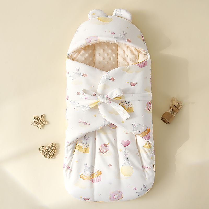 Baby Blanket Pure Cotton Autumn and Winter Style First Production Room All-In-One Blanket Newborn Swaddle Baby Anti-Jump Sleeping Bag