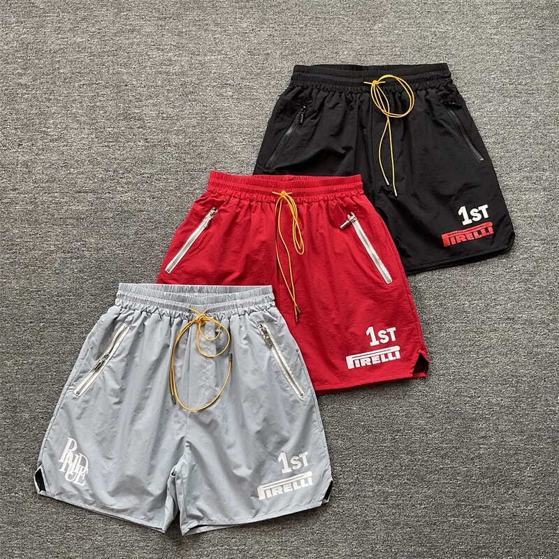 Rhude X Pirelli Joint Summer Thin Casual Sports Shorts High Street Loose Men's and Women's Pants Rhude X Pirelli Joint Summer Thin Casual Sports Shorts High Street Loose Men's and Women's Pants