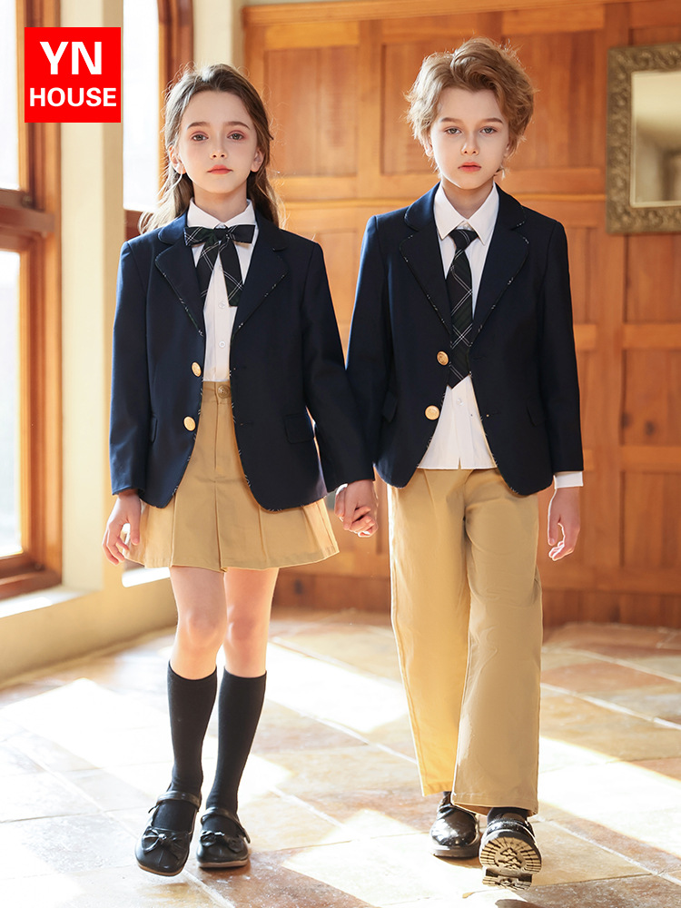 Ropa de jardín de infantes, trajes para niños y niñas, uniformes de clase, uniformes de escuela primaria, trajes de primavera y otoño, trajes de otoño e invierno de estilo universitario británico