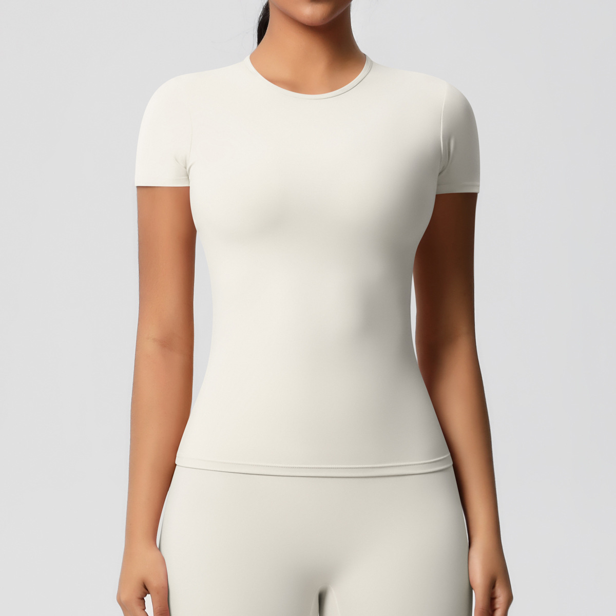 95g Weight Short Sleeve Sleeve Length Nylon, Spandex Fabric Type Regular Top Length T-shirt Tops Type Fitness, Yoga, Running Occasion Round Neck Neckline Solid Color Pattern Sport Style Style S, XL Size Sport Style Solid Color Nylon Spandex Round Neck Active Tops T-shirt 32