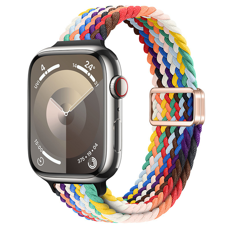 适用苹果AppleWatchS10表带运动时尚便捷磁吸扣编织苹果表带|undefined