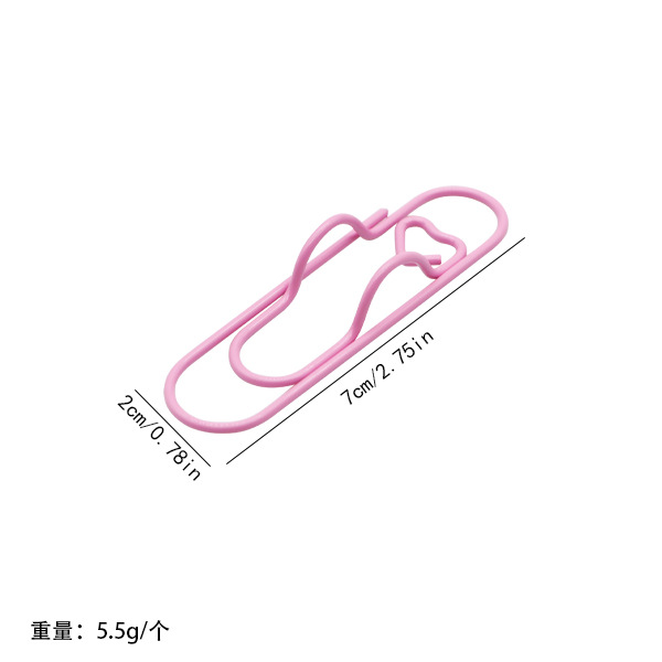 Clip para bolígrafo multifuncional de metal en forma de corazón, clip para bolígrafo creativo y colorido, accesorio portátil para cuaderno, artículo de papelería.