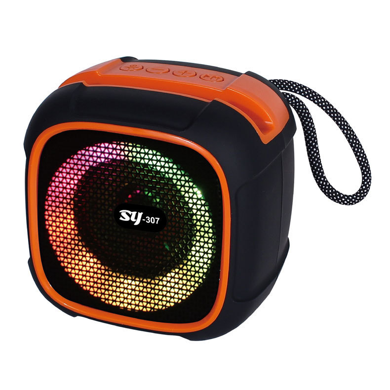 新しい RGB Bluetooth ステレオポータブルサブウーファーブラケットカラーライトスピーカーギフト SY-307 ソースファクトリー|undefined