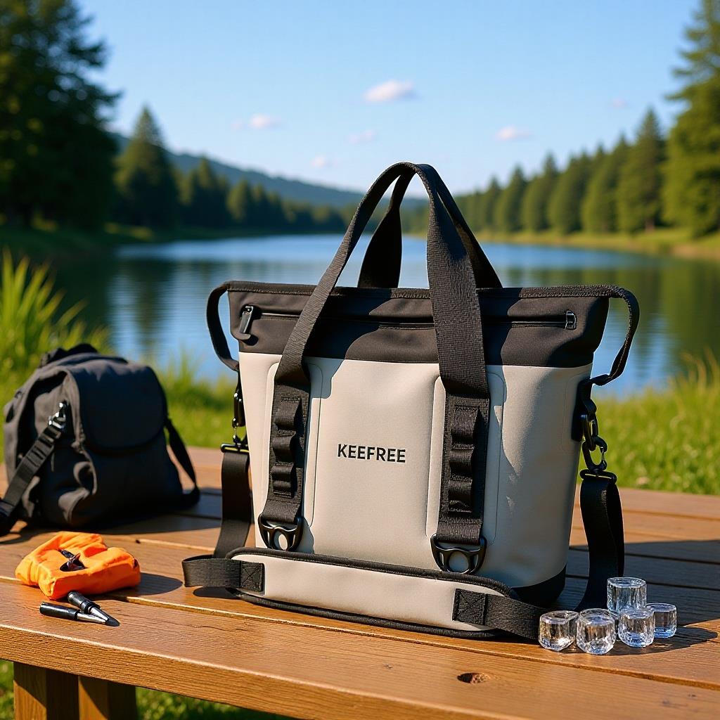 Outdoor waterproof ice pack, rainproof, high-frequency, large-capacity, multi-functional, insulated, portable, and cold-retaining TPU picnic bag