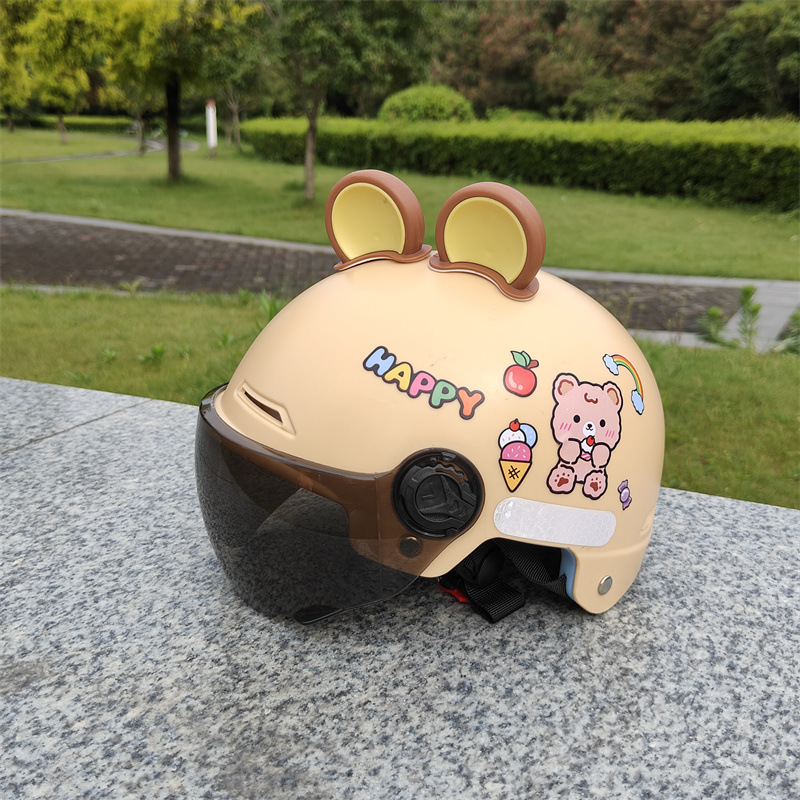 라이트 옐로우 곰 1 다크 브라운 노란 곰 귀