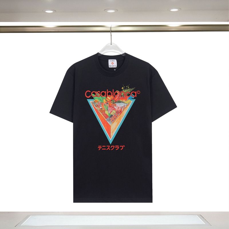 メンズ半袖 260g カサブランカ半袖 2025 春夏新作 カラープリント CASA ピュアコットン半袖|undefined