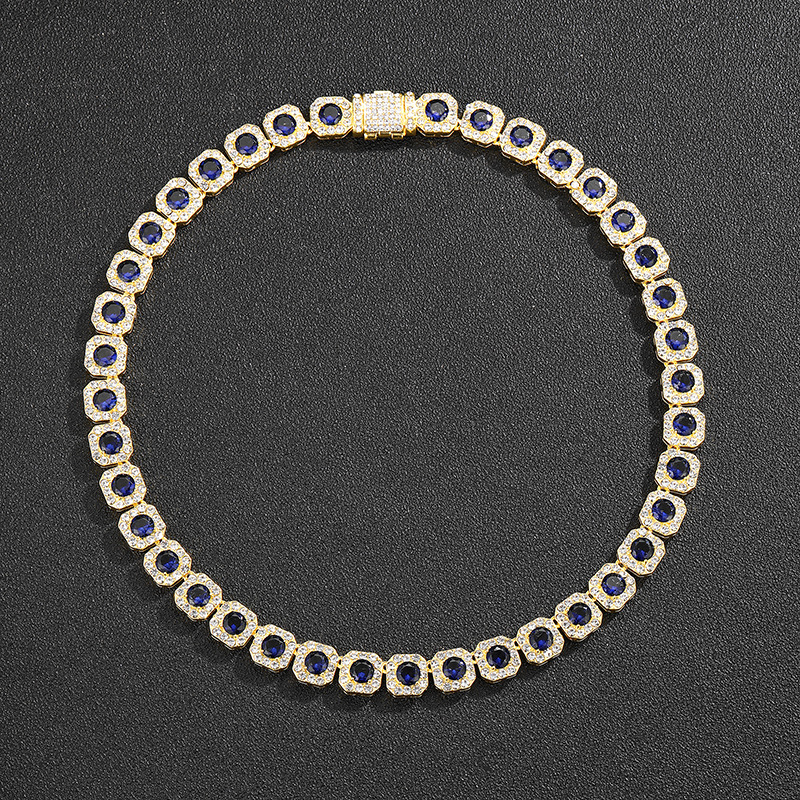 Fashion Geometric Alloy Inlay Rhinestones Unisex Necklace 1 Piece