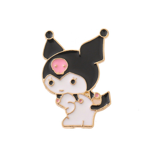 Cartoon cute Sanrio Kuromi brooch metal badge ins Japanese cinnamon dog brooch clothing bag pin