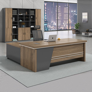 Simple Modern Light Luxury Office Furniture Chair Combination President Desk Supervisor Desk Manager Desk Executive Desk Boss Desk