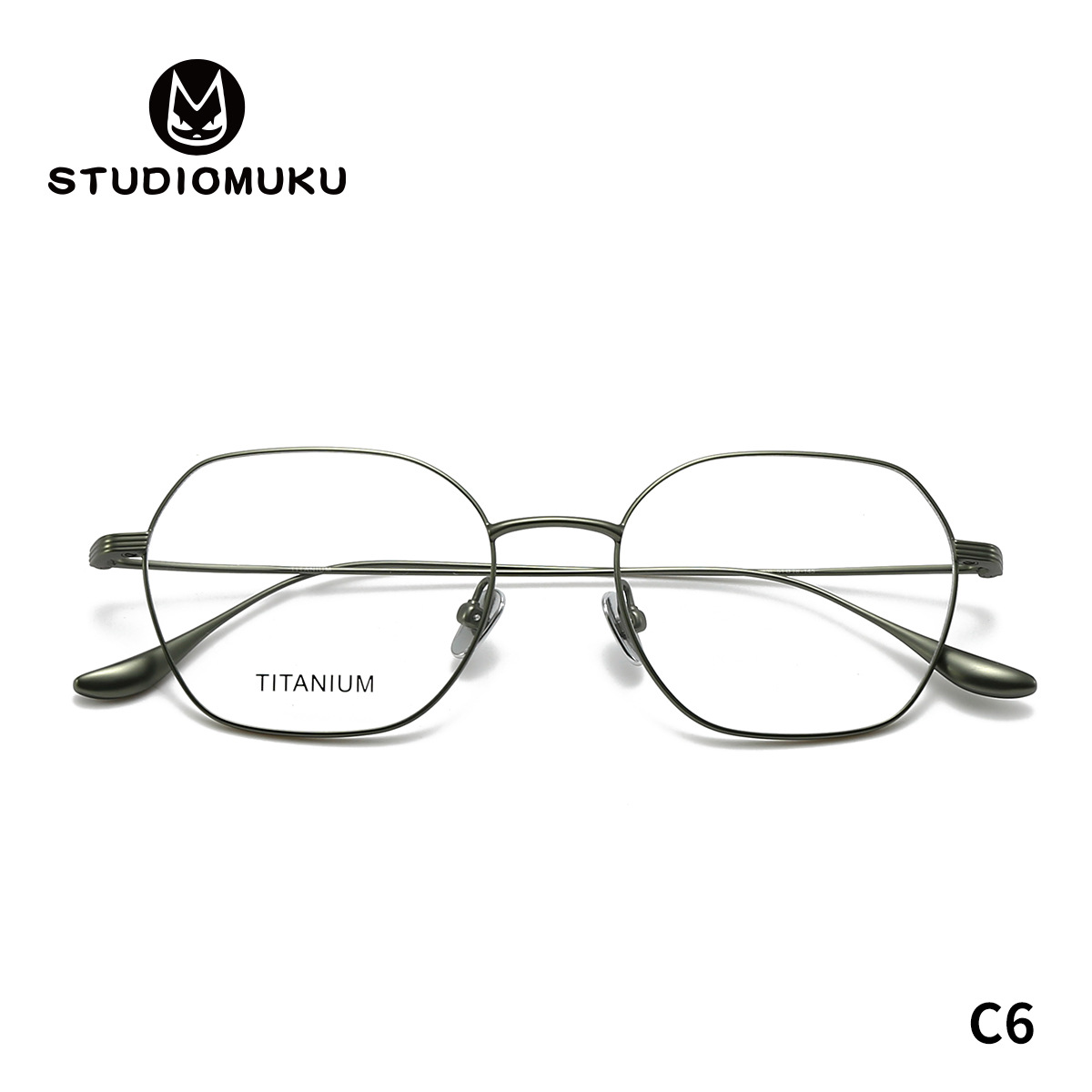 STUDIOMUKU gafas de madera superligera y cómoda poligonal marco de gafas de mujer diseño marco de gafas retrógrado para hombres