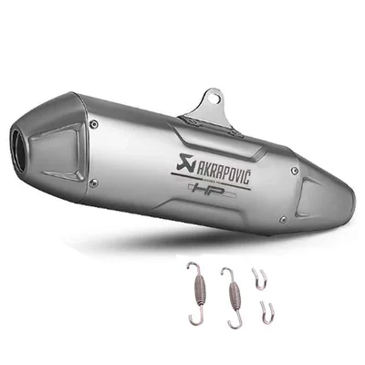 Motorcycle modified exhaust pipe 51MM universal tail section off-road MT03/KTM/Kawasaki/CB400F/CB650F (Motorcycle exhaust pipe) - stainless-steel