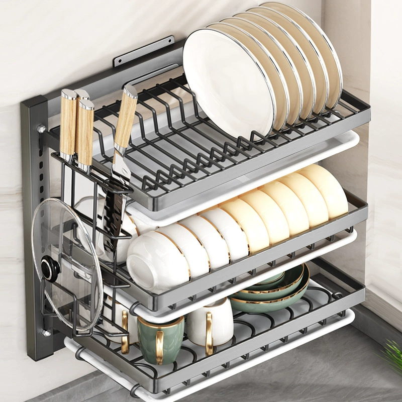 Wall-mounted Storage Rack Storage Box Multi-tier Kitchen from Yomiego
