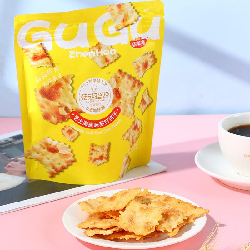 【4袋入り】香美客ソーダビスケット ブラックトリュフ味 ミックスフレーバーzh 送料無料！|undefined