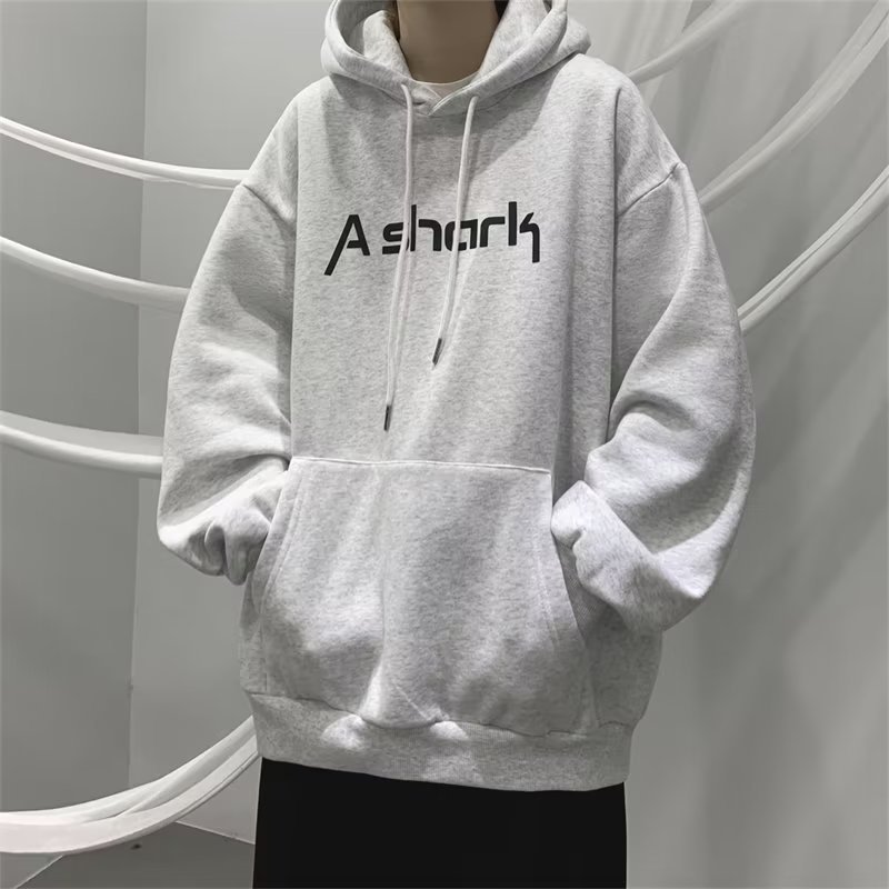 2023 otoño nuevo suéter abrigo de los hombres de moda Suelta todo partido manga larga con capucha suéter de los hombres y las mujeres de la pareja superior