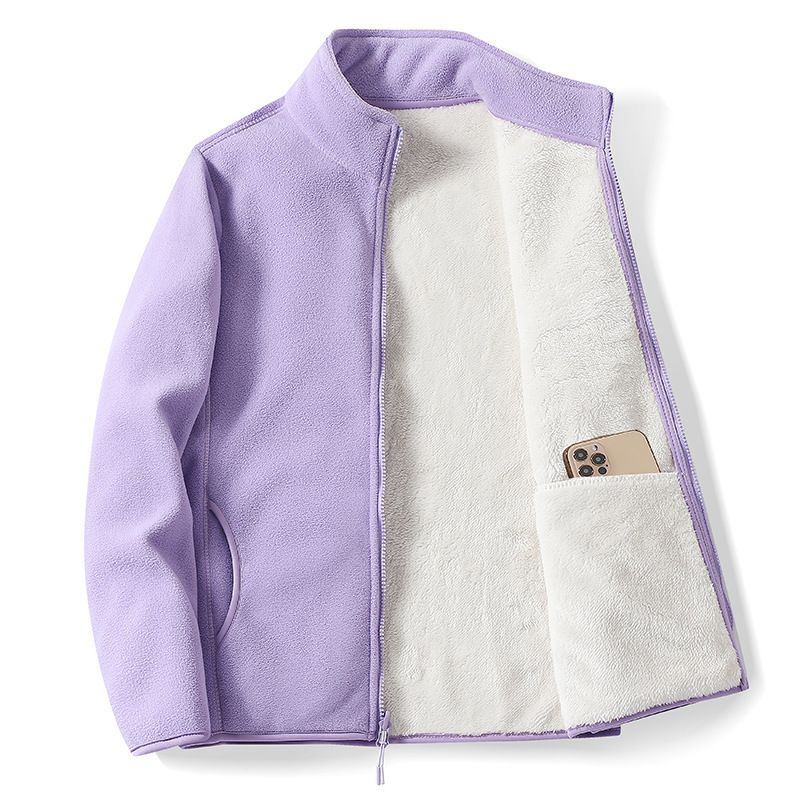Lamb fleece fleece fleece jacket women's fleece jacket assault jacket autumn and winter fleece-lined thick warm jacket men's cardigan Lamb fleece fleece fleece jacket women's fleece jacket assault jacket autumn and winter fleece-lined thick warm jacket men's cardigan