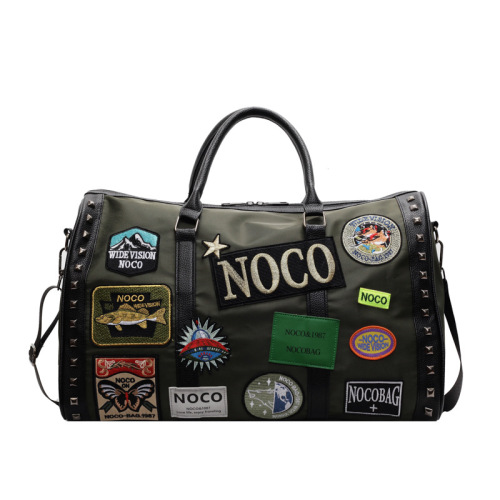 Vintage trendy waterproof travel bag men's large-capacity business hand luggage bag lightweight sports fitness storage bag