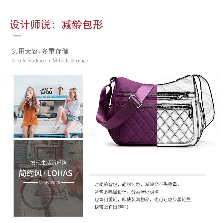 New casual single-shoulder crossbody bag, Oxford fabric bag, simple and fashionable European and American women's bag, cross-border one-piece delivery worldwide undefined