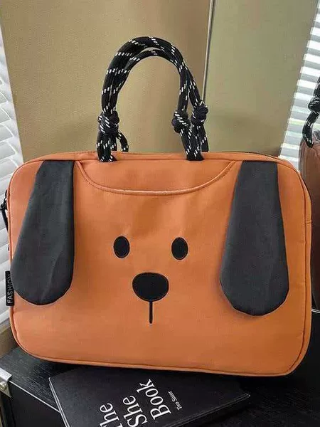 Cute Cartoon Puppy Laptop Bag for Women 14inch iPad Tablet Protective Case 14inch Storage Bag.