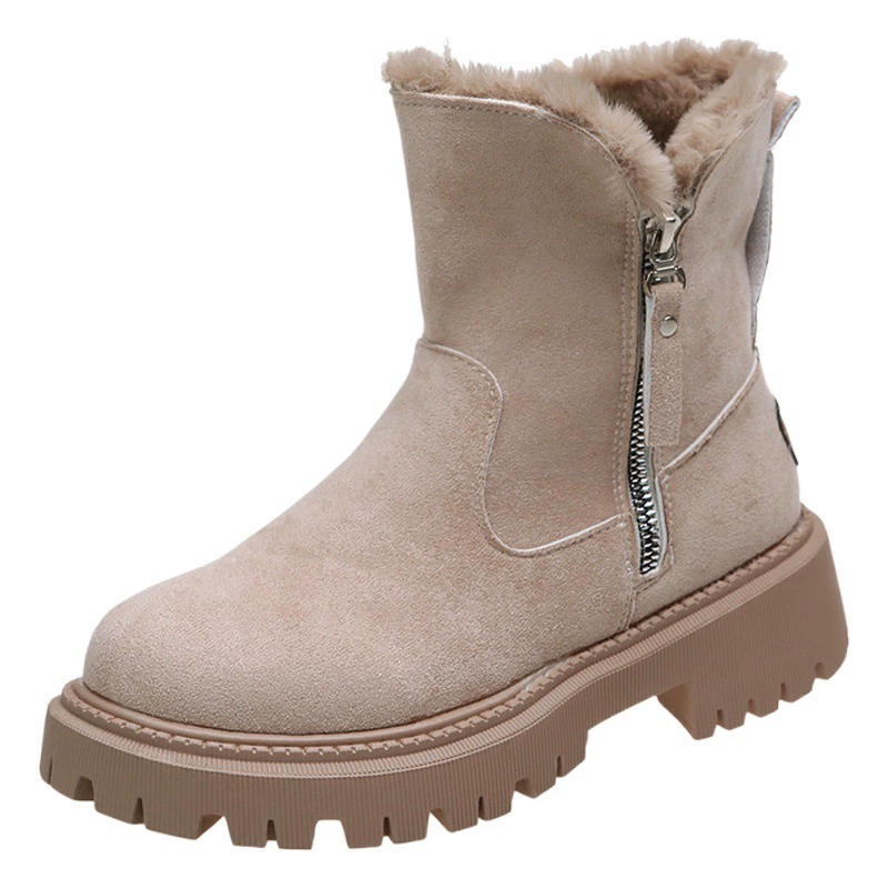 Зимние сапоги женские 2022 зима Новые женские туфли на флисовой подкладке теплые сапоги AliExpress трансграничная хлопковая обувь женские сапоги больших размеров