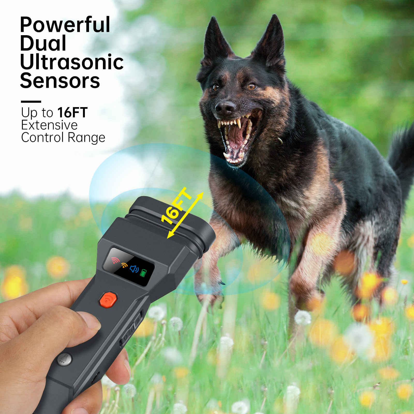 Dispositivo Ultrasónico Antiladridos N30, Entrenador de Perros Recargable image 4