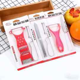 家用厨房套装多功能不锈钢刨丝器削皮刀水果刀土豆去皮瓜果刨2pc