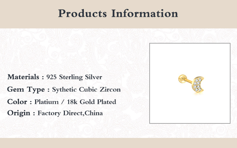 Title 8, Dames Ster Maan Liefde Doorboorde Draad Oorbell...