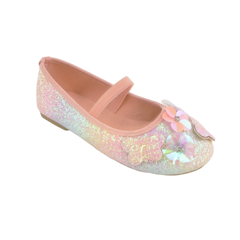 Summer shoes for princess for leisure with butterfly, soft sole, Korean style