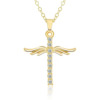 Angel wings, pendant, diamond, accessory, necklace, wish, European style, simple and elegant design