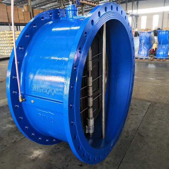 Micro-resistance slow-closing butterfly check valve HH48X/HH49X ductile iron copper flange slow-closing check valve