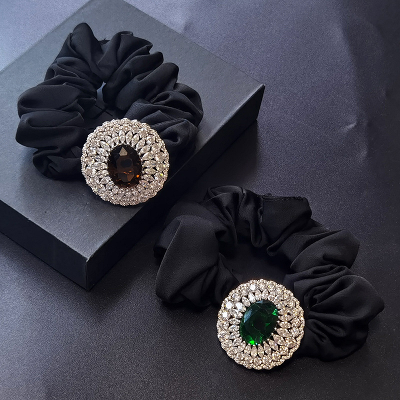 Elegant Vintage Accessory With Micro-inlaid Rhinestones, Wholesale Mothers, Elegant Retro Tie For Women, Bun Tie,_voghion.com