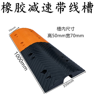 Reductores de velocidad de goma para carreteras, exteriores, escuelas, canales de plástico, placas amortiguadoras, resistentes a la presión, límite de velocidad para zonas residenciales