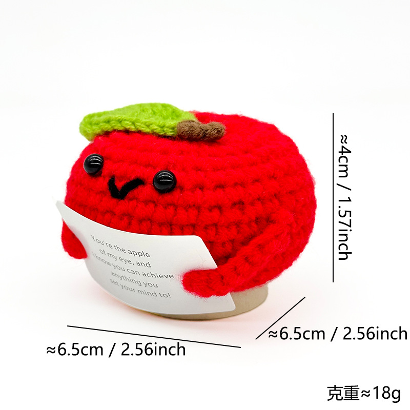 Transfronterizo al por mayor hecho a mano de punto de felpa de energía positiva de la patata emocional vegetal adornos de frutas de juguete pequeño regalo