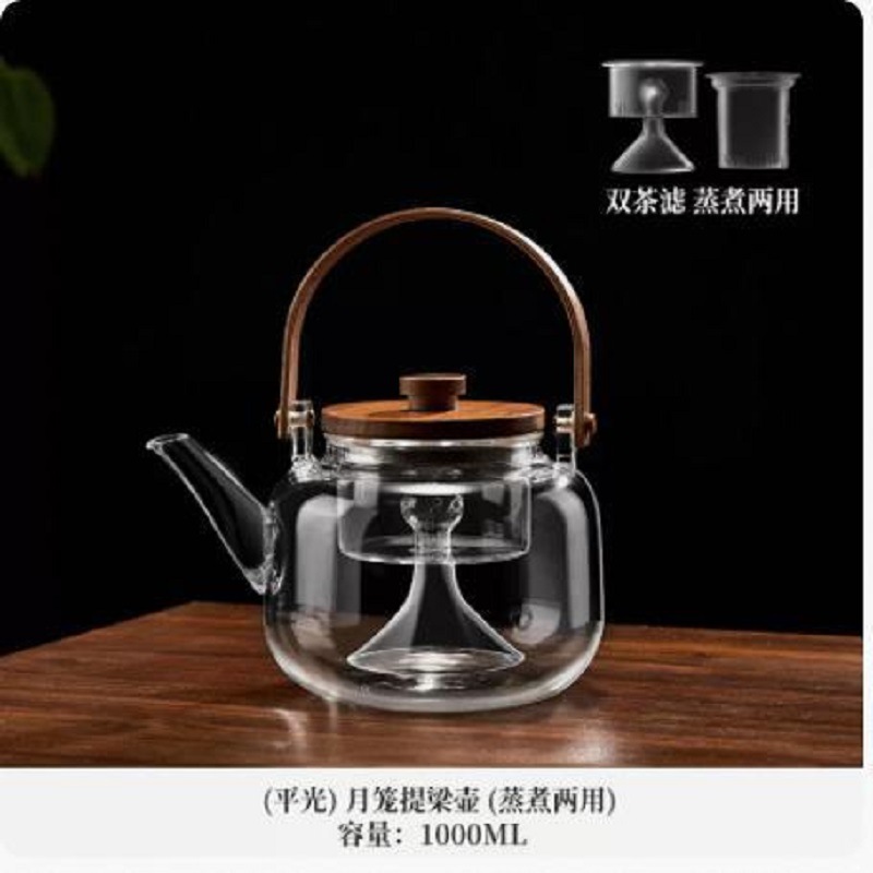 Nueva nuez cocina olla de haz integrado celebridad de Internet resistente al calor olla de vidrio borosilicato resistente a altas temperaturas de cuatro generaciones tetera hirviendo