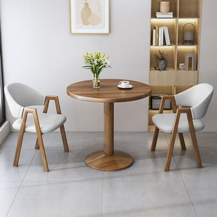 Light Luxury Small Round Table Reception Negotiation Table and Chair Combination Nordic Sales Office Reception Balcony Milk Tea Shop Leisure Table