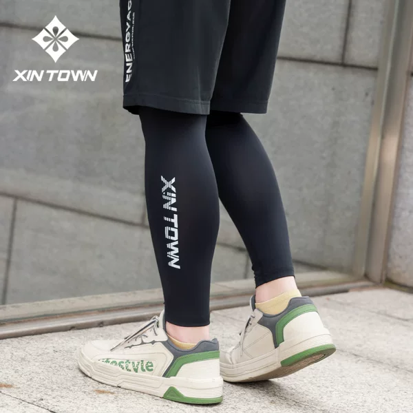 Xingheng Summer Ice Silk Sun Protection Leg Sleeves for Men, Cycling Outdoor Leg Protection, Basketball Running Sports Breathable Leg Sleeves