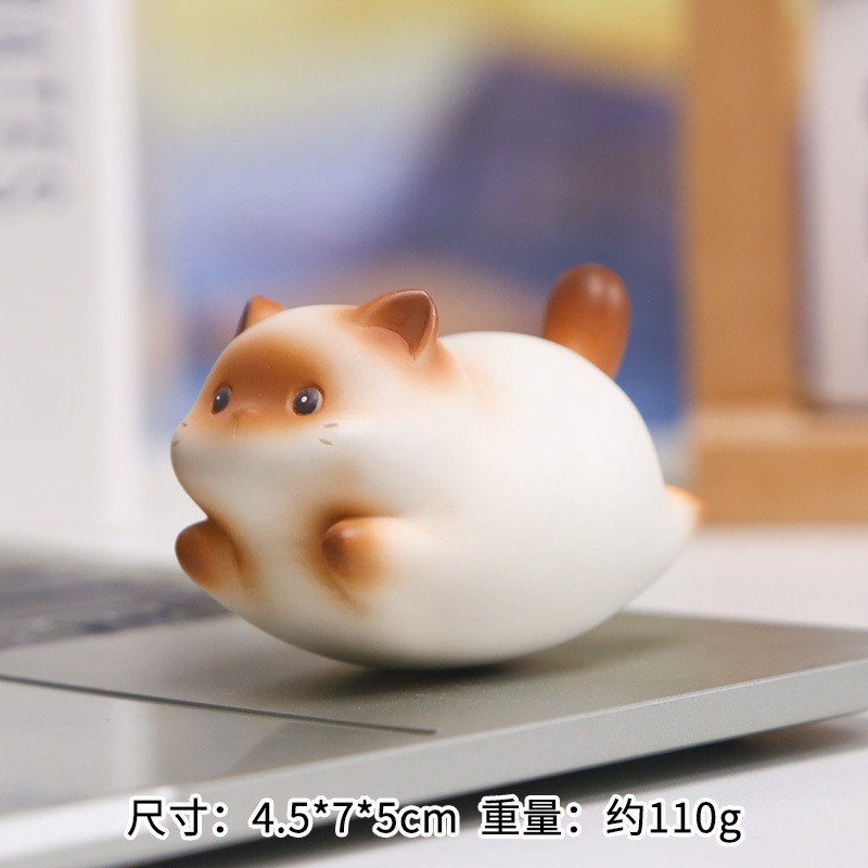 漫画フーリ猫シェーカー装飾品かわいい猫樹脂工芸品癒しオフィスデスクトップ装飾品|undefined