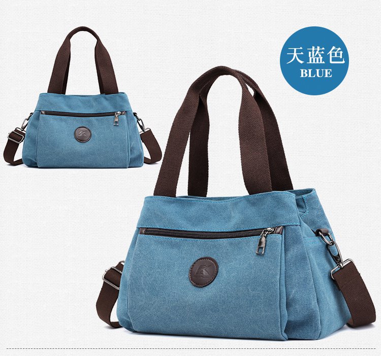 New casual canvas European and American women's single-shoulder bag, solid color trendy women's bag and handbag, cross-border one-piece consignment worldwide undefined