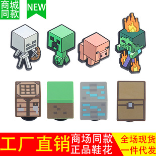 Cross-border shopping mall same style hole shoes, flower shoes, self-made DIY accessories, PVC drop plastic cute card Man material pass shoe buckle