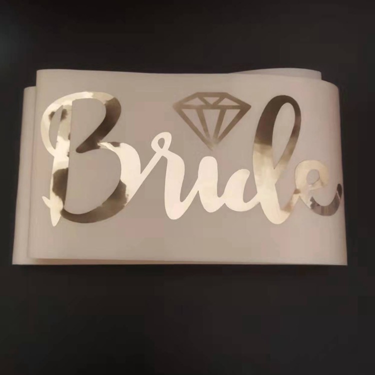 Fábrica de suministro de stock soltero fiesta novia para ser la correa de hombro de la novia estampado correa de dama de honor negro