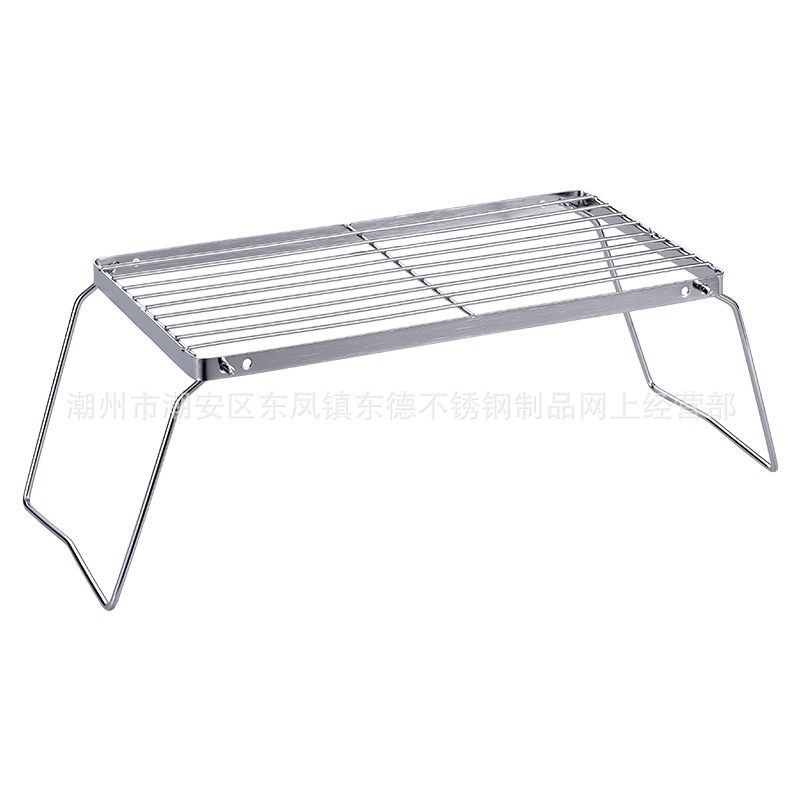Extra-thick stainless steel outdoor barbecue grill, portable camping charcoal square small grill set Extra-thick stainless steel outdoor barbecue grill, portable camping charcoal square small grill set